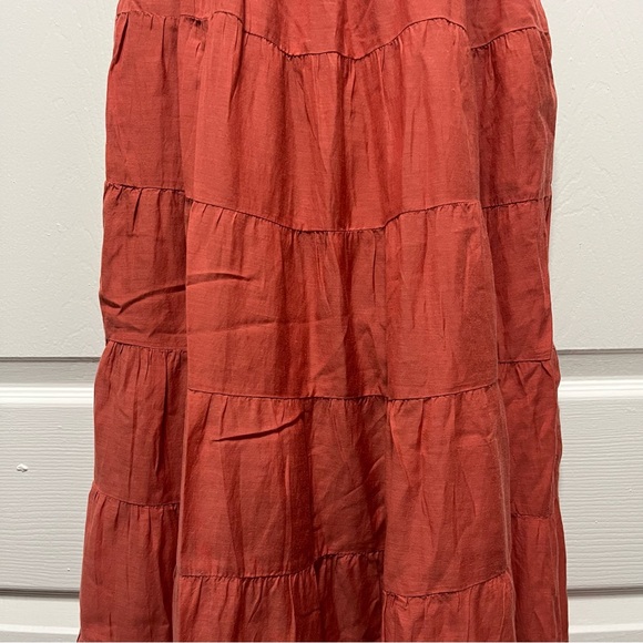 NWT J. Crew Womens Re-Imagined Tie-Shoulder Cotton Voile Tiered Dress Red Size S - Picture 3 of 16
